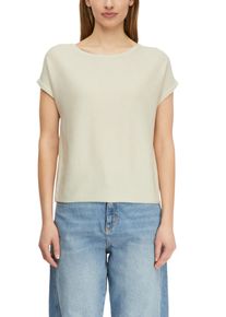 Rundhalspullover comma, Damen, Gr. 44, eggnog, Strick, Obermaterial: 65% Viskose, 35% Polyester, Glitzermuster, loose fit normal, Rundhals, Pullover Rundhalspullover, mit Glitzergarn