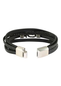 Adelia&acute;s Kettenanh&auml;nger ADELIA&acute;S "Herren Anh&auml;nger &iquest; Gravuranh&auml;nger aus Leder", schwarz, Schmuckanh&auml;nger, Herren, Kettenanh&auml;nger