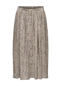Sommerrock Only "ONLMILANO AOP LIFE LONG SKIRT WVN NOOS", Damen, Gr. XS, silber mink aop:lina small leo, Web, Obermaterial: 100% Viskose, bedruckt, lang, R&ouml;cke Sommerrock, Viskose