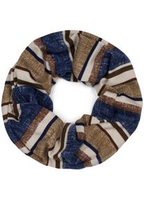 Loop styleBREAKER "Feinstrick Loop Schal Streifen", Damen, blau (dunkelblau, braun, beige), Obermaterial: 50% Viskose CV. 50% Polyester PES., Modisch, Modet&uuml;cher Loop