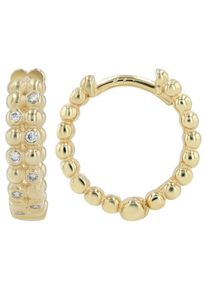 Adelia&acute;s Paar Creolen ADELIA&acute;S "Damen Ohrringe &iquest; Creole aus 925 Silber mit Zirkonia", gold, Ohrringe, Damen, Silber 925 (Sterlingsilber), Paar Creolen