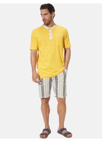Shorty Babista "Schlafanzug VILORO", Herren, Gr. M, gelb, Obermaterial: 100% Baumwolle CO., Homewear-Sets Shorty