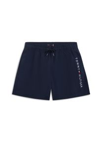 Badeshorts "MEDIUM DRAWSTRING", Jungen, Gr. 164/170, N-Gr, schwarz night navy, Microfaser, Obermaterial: 100% Nylon, Tommy Hilfiger Swimwear, Badehosen Badeshorts, elastischer Bund