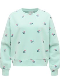 Rundhalspullover Ragwear "Sweater Wuss Shells", Damen, Gr. XXL, gr&uuml;n (mint), Obermaterial: 70% Baumwolle CO. 30% Polyester PES., Rundhals, &Auml;rmel ohne &Auml;rmelschlitz Rippb&uuml;ndchen, Pullover Rundhalspullover