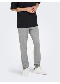 Only & Sons Chinohose ONLY & SONS "ONSMARK SLIM CHECK PANTS 9887 NOOS", Herren, Gr. 31, L&auml;nge 30, grau (glacier gray), Web, Obermaterial: 64% Viskose, 31% Polyester, 5% Elasthan, kariert, slim fit kn&ouml;chellang, Hosen Chinohose