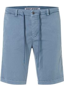 Chinoshorts MAC "JOG'N Shorts", Damen, Gr. 31, N-Gr, blau mirage, Web, Obermaterial: 69% Baumwolle, 29% Polyester, 2% Elasthan, bequem kniefrei, Hosen Chinoshorts, Bequemer, elastischer Bund
