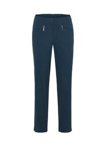 7/8-Hose GOLDNER "Stretchhose LOUISA, dehnbar & mit Taschen", Damen, Gr. 46, N-Gr, blau (marine), Obermaterial: 67% Baumwolle CO. 28% Polyamid PA. 5% Elasthan EL., Hosen 7/8-Hose