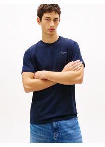 T-Shirt Tommy Jeans "TJM SLIM FIT LINEAR 2PACK", Damen, Gr. XL, blau twilight, schwarz night navy, Single Jersey, Obermaterial: 100% Baumwolle, slim fit, Rundhals, Shirts T-Shirt, Rundhals, Jersey