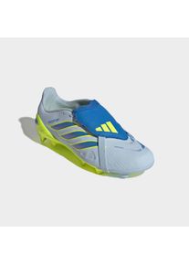 Fu&szlig;ballschuh adidas Performance "PREDATOR LEAGUE F&Uuml;R KIDS MIT UMSCHLAGBARER ZUNGE F&Uuml;R FESTE B&Ouml;DEN", Kinder, Gr. 38, crystal sky, ray blau, team solar gelb 2, Synthetik, Textil, Schuhe Fu&szlig;ballschuh, Au&szlig;ensohle f&uuml;r Rasen und feste B&ouml;den, f&uuml;r Jugendliche & Kinder