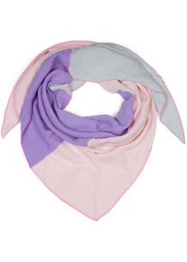 Dreieckstuch styleBREAKER "3-Farbiges Musselin Dreieckstuch", Damen, lila (flieder, rose, hellgrau), Obermaterial: 100% Baumwolle CO., Modisch, Modet&uuml;cher Dreieckstuch