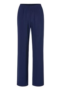 Schlupfhose GOLDNER "Bequeme Slinky-Hose mit Schlupfbund", Damen, Gr. 46, N-Gr, blau (mitternachtsblau), Obermaterial: 95% Polyester PES. 5% Elasthan EL., Hosen Schlupfhose