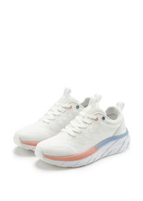 Sneaker Lascana "Halbschuh, Turnschuh, Freizeitschuh", Damen, Gr. 36, wei&szlig;, multi, Obermaterial: 100% Textilmaterial. Decksohle: 100% Textilmaterial. Futter: 100% Textilmaterial. Laufsohle: 100% Synthetik, mehrfarbig, Basic, Schuhe Sneaker, mit modischen Farbdetails, Chunky Sohle & Mesh-Optik VEGAN