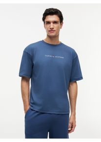 T-Shirt, Damen, Gr. S (48), aegean sea, Web, Obermaterial: 100% Baumwolle, Tommy Hilfiger Underwear, regular fit normal, Rundhals, eingesetzt abgesteppte Kante, Shirts T-Shirt, Regular fit mit Rundhalsausschnitt