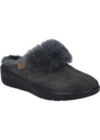 Hausschuh Josef Seibel "Tara 05, anthrazit", Damen, Gr. 38, grau (anthrazit), Obermaterial: 100% Lammfell LF., Schuhe Hausschuh