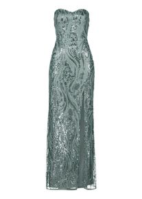 Abendkleid Vera Mont "Abendkleid mit Pailletten", Damen, Gr. 36, EURO, grau (platinum grau), 100% Polyester PES., Kleider Abendkleid