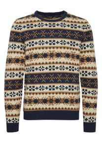 Norwegerpullover 11 Project "Norwegerpullover PRPasco", Herren, Gr. L, blau (marineblaus), Grobstrick, Obermaterial: 85% Polyacryl PAN. 15% Wolle WO., Pullover Norwegerpullover