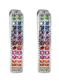 Adelia&acute;s Paar Creolen ADELIA&acute;S "Damen Ohrringe &iquest; Klappcreole aus 925 Silber mit Zirkonia", silber, Ohrringe, Damen, Silber 925 (Sterlingsilber), Paar Creolen