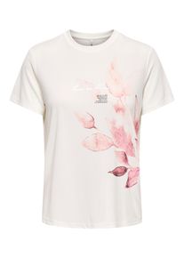 Kurzarmshirt Only "ONLFREE LIFE MODAL S/S ATELIER TOP JRS", Damen, Gr. XS, cloud dancer print:free desert muse, Jersey, Obermaterial: 70% Modal, 30% Polyester, bedruckt, regular fit normal, Rundhals, Shirts Kurzarmshirt, Materialmix, Rundhals