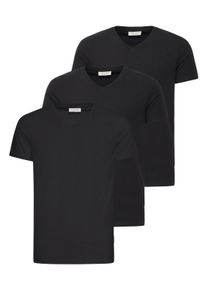 V-Shirt Casual Friday "V-Shirt CFLincoln", Damen, Gr. S, schwarz (anthrazit schwarz), Obermaterial: 95% Baumwolle CO. 5% Elasthan EL., Shirts V-Shirt