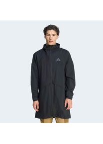 Regenjacke adidas terrex "MULTI 2 LAYER CLIMAPROOF REGENPARKA", Herren, Gr. XL, schwarz, Obermaterial: 100% Polyester, Jacken Regenjacke