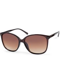 Sonnenbrille styleBREAKER "Sonnenbrille mit ovalen Oversize Gl&auml;sern", Herren, braun (gestell braun, glas braun verlauf), Modisch, Sonnenbrillen Sonnenbrille