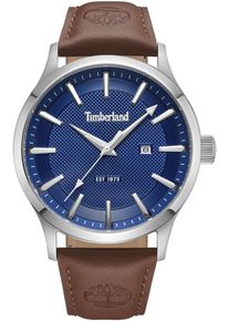 Quarzuhr Timberland "TRUMBULL", silber (braun), Armbanduhren, Herren, Quarzuhr, Armbanduhr, Herrenuhr, Datum, Lederarmband