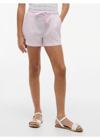 Shorts Tommy Hilfiger "PULL ON LINEN SHORT", Jungen, Gr. 7 (122), N-Gr, pearly pink, Web, Obermaterial: 55% Leinen, 45% Baumwolle, unifarben, regular fit kurz, Hosen Shorts, Kinder bis 16 Jahre, sommerlicher Leinen-Mix