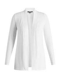 Strickjacke Base Level "Yayla", Herren, Gr. 48, wei&szlig;, Strick, Obermaterial: 94% Viskose, 6% Elasthan, figurumspielend h&uuml;ftlang, tiefer Rundhals, Strickjacken Strickjacke, In elastischem Feinstrick