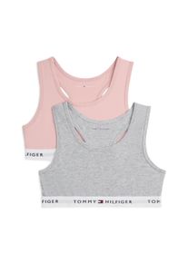 Teenie-BH "2 PK BRALETTE mit elastischem Bund im 2er-Pack", M&auml;dchen, Gr. 164/170, N-Gr, foggy pink, lt grau htr, Jersey, Obermaterial: 95% Baumwolle, 5% Elasthan, Tommy Hilfiger Underwear, k&ouml;rpernah, BHs Teenie-BH, unifarben, casual, k&ouml;rpernah, Baumwollmix