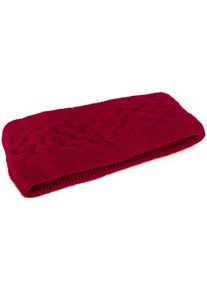 Stirnband styleBREAKER "Strick Stirnband mit Rauten Muster", Damen, rot (bordeaux, rot), 52% Viskose CV. 20% Polyamid PA. 28% Polyester PES., Modisch, M&uuml;tzen Stirnband