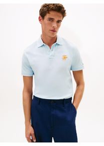 Poloshirt Tommy Hilfiger "TH SCRIPT REGULAR", Herren, Gr. XL, keepsake blau, Piqu&eacute;, Obermaterial: 100% Baumwolle, regular fit normal, Rippb&uuml;ndchen, Shirts Poloshirt, aus Piqu&eacute; mit Logo