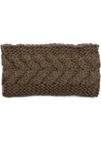 Stirnband styleBREAKER "Grobstrick Stirnband mit Zopfmuster", Damen, gr&uuml;n (oliv gr&uuml;n), Obermaterial: 100% Polyacryl PAN., Modisch, M&uuml;tzen Stirnband