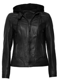 Lederjacke Mustang "Lederjacke 31022243", Damen, Gr. M, schwarz, Obermaterial: 100% Lammleder LEL. Futter: 100% Baumwolle CO., Jacken Lederjacke