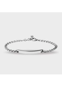 Adelia&acute;s Panzerarmband ADELIA&acute;S "Damen Armband &iquest; Panzerarmband aus Edelstahl 21 cm" Gr. 21, silber, Armb&auml;nder, Damen, Edelstahl, Panzerarmband