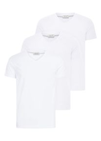 V-Shirt Casual Friday "V-Shirt CFLincoln", Damen, Gr. S, wei&szlig; (hellwei&szlig;), Obermaterial: 95% Baumwolle CO. 5% Elasthan EL., Shirts V-Shirt