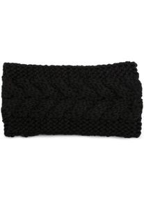 Stirnband styleBREAKER "Grobstrick Stirnband mit Zopfmuster", Damen, schwarz, Obermaterial: 100% Polyacryl PAN., Modisch, M&uuml;tzen Stirnband