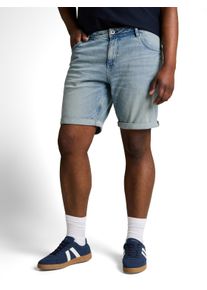 Jeansshorts Tom Tailor PLUS, Damen, Gr. 48, N-Gr, light stone blau denim, Denim/Jeans, Obermaterial: 98% Baumwolle, 2% Elasthan, unifarben, relaxed fit kurz, Jeans Jeansshorts, im 5-Pocket-Sytel - Gro&szlig;e Gr&ouml;&szlig;en