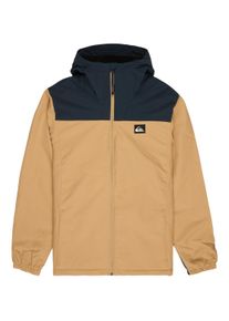 Regenjacke Quiksilver "Overcast 3K Warm", Herren, Gr. L, blau (schwarz navy), Obermaterial: 65% Walkfrottier, 35% Nylon;, Jacken Regenjacke