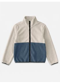V&eacute;ro Moda Fleecejacke VERO MODA "VMJOSEFIN LS TEDDY ZIP JACKET EXP", Damen, Gr. XL, birch detail:china blau, Fleece, Obermaterial: 100% Polyester, normal, Jacken Fleecejacke, Polyester