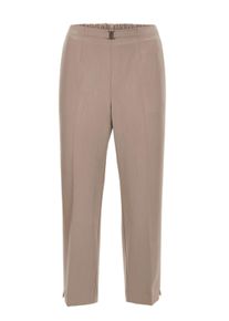 7/8-Hose GOLDNER "3/4-Professlan-Schlupfhose Martha", Damen, Gr. 46, N-Gr, beige (sand), Obermaterial: 70% Polyester PES. 25% Viskose CV. 5% Eiderdaune Eider., Hosen 7/8-Hose