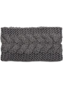 Stirnband styleBREAKER "Grobstrick Stirnband mit Zopfmuster", Damen, grau, Obermaterial: 100% Polyacryl PAN., Modisch, M&uuml;tzen Stirnband
