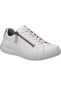 Sneaker Josef Seibel "Megan 01, weiss-silber", Damen, Gr. 37, wei&szlig; (wei&szlig;, silber), Obermaterial: 100% Rindsleder Leather cow., Schuhe Sneaker