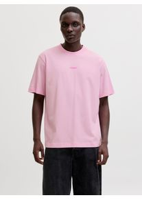 Jack & Jones T-Shirt JACK & JONES "JCOCLUB BACK TEXT PRNT TEE SS CREW SN", Damen, Gr. XS, sweet lila, Jersey, Obermaterial: 100% Baumwolle, bedruckt, relaxed fit normal, Rundhals, Shirts T-Shirt, mit Print