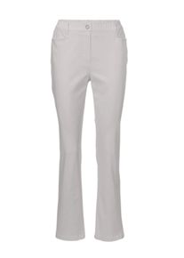 Schlupfhose GOLDNER "Kurzgr&ouml;&szlig;e Leichte Baumwollschlupfhose MARTHA", Damen, Gr. 27, K-Gr, wei&szlig; (cremewei&szlig;), Obermaterial: 98% Baumwolle CO. 2% Elasthan EL., Hosen Schlupfhose