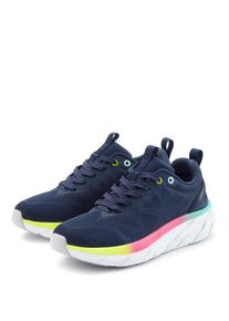 Sneaker Lascana "Halbschuh, Turnschuh, Freizeitschuh", Damen, Gr. 36, navy, multi, Obermaterial: 100% Textilmaterial. Decksohle: 100% Textilmaterial. Futter: 100% Textilmaterial. Laufsohle: 100% Synthetik, mehrfarbig, Basic, Schuhe Sneaker, mit modischen Farbdetails, Chunky Sohle & Mesh-Optik VEGAN