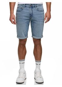 Shorts INDICODE "INKaden", Damen, Gr. S, N-Gr, blau wash, Denim/Jeans, Obermaterial: 98% Baumwolle, 2% Elasthan, unifarben, regular fit knielang, Hosen Shorts