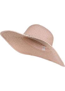 Sonnenhut styleBREAKER "Papierstroh Sonnenhut Perlen Hutband", Herren, rosa (altrose), Obermaterial: 100% Papierstroh PAS., Modisch, H&uuml;te Sonnenhut