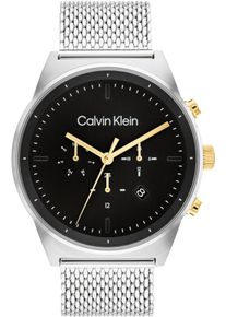 Multifunktionsuhr Calvin Klein "TIMELESS", silber (silberfarben), Armbanduhren, Herren, Multifunktionsuhr, Quarzuhr, Armbanduhr, Herrenuhr, Datum, Edelstahlarmband