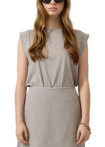 Rundhalsshirt QS, Damen, Gr. XL (42), grau, Jersey, Obermaterial: 100% Baumwolle, unifarben, k&ouml;rpernah h&uuml;ftbedeckend, Rundhals, abgesteppte Kante, Shirts Rundhalsshirt, Sommertop mit Rundhals