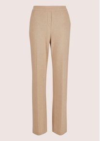 Madeleine Mode Stoffhose MADELEINE "Hose Weite B&uuml;gelfaltenhose zum Schl&uuml;pfen", Damen, Gr. 38, N-Gr, beige (caramel), Obermaterial: 60% Polyester PES. 32% Viskose CV. 7% Polyamid PA. 1% Elasthan EL., Hosen Stoffhose